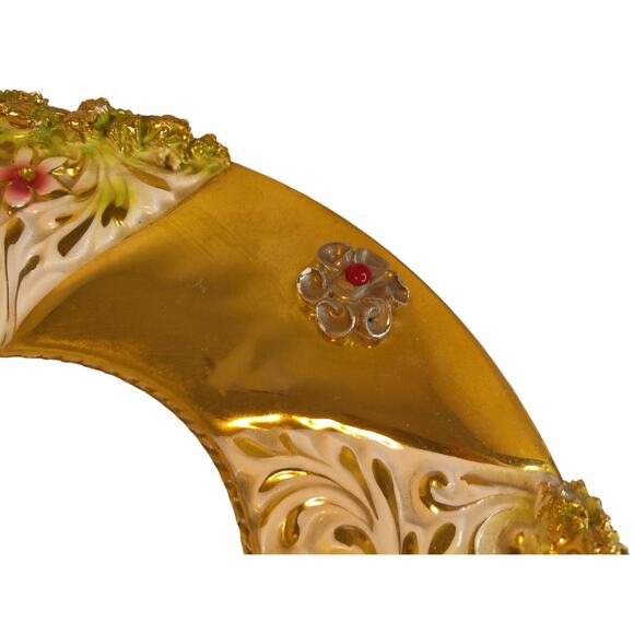 Vintage Capidomonte Porcelain Decorative Ornate Plate Platter Italy - Picture 9 of 10